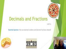 Math 4 Unit 5 Decimals and Fractions